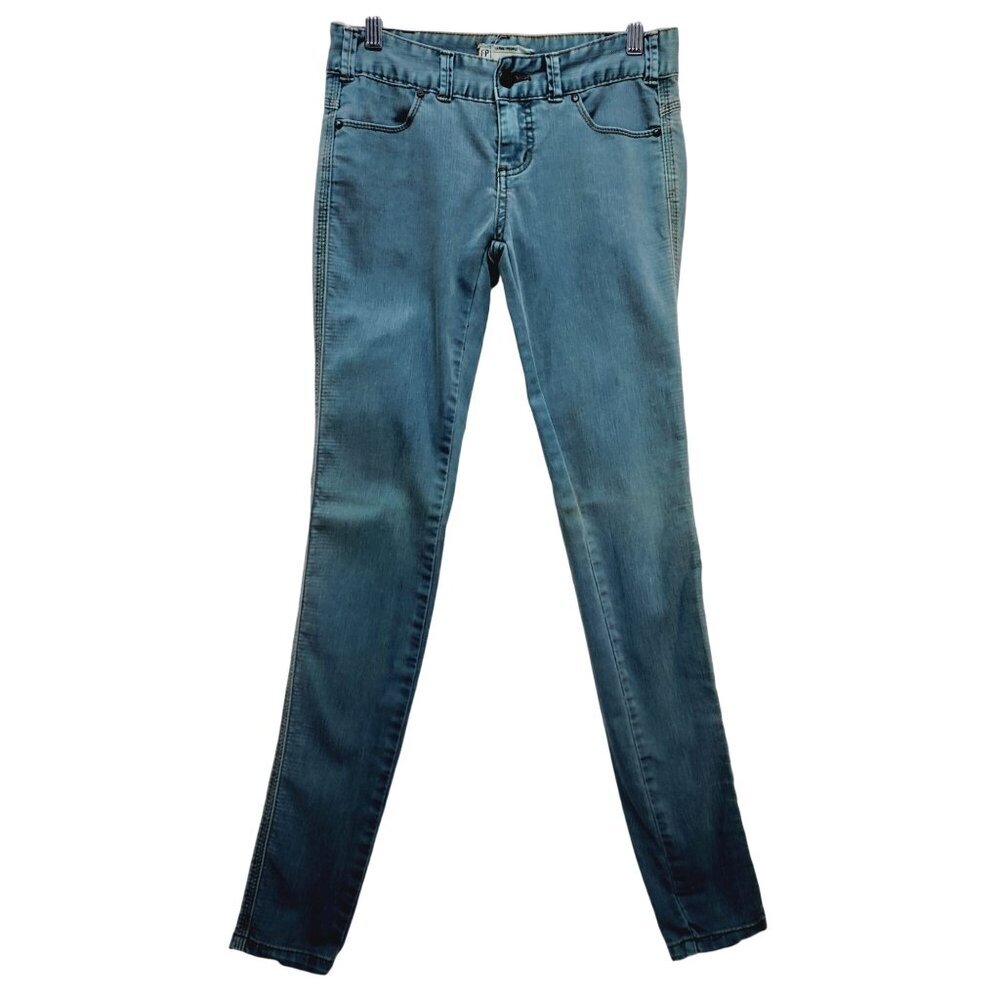 Free People Womens Skinny Jeans Size W25 Medium Wash blue mid rise Denim